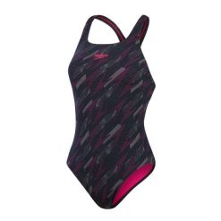 Strój kąpielowy damski Speedo Hyperboom Allover Medalist. Czarne kostiumy jednoczęściowe damskie Speedo, bez wzorów, z materiału, biznesowe, na fitness i siłownię. Za 264.99 zł.