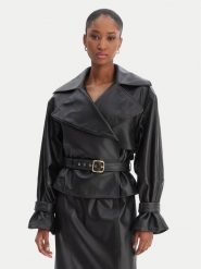 HUGO Kurtka skórzana Lanitte 50560068 Czarny Relaxed Fit. Czarne kurtki damskie Hugo, s, bez wzorów, ze skóry, bez kaptura. Za 2,099.00 zł.