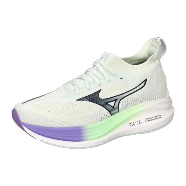 Buty do biegania damskie, Neo Zen. Zielone obuwie sportowe damskie Mizuno, bez wzorów, z materiału, do biegania. Za 559.00 zł.