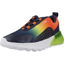Buty GEOX J ACTIVART ILLUMINUS Wielokolorowy. Niebieskie trekkingi męskie Geox, na fitness i siłownię. Za 176.99 zł.