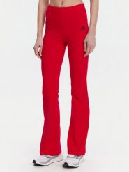 Adidas Legginsy Essentials Small Logo JD3074 Czerwony Flare Fit. Czerwone legginsy damskie Adidas, xs, bez wzorów, z bawełny. Za 109.99 zł.