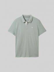 Męska Koszulka Polo Tom Tailor Basic Polo Iced Grey Mint 1031006 27842. Szare koszulki polo męskie Tom Tailor, m, bez wzorów, bez ramiączek. Za 69.99 zł.