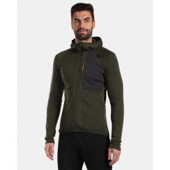 Męska bluza z kapturem Kilpi MERINI-M. Zielone bluzy męskie Kilpi, m, bez wzorów, z wełny, z kapturem. Za 504.68 zł.