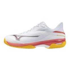Buty do tenisa Mizuno Wave Exceed Court. Białe buty sportowe męskie Mizuno, z gumy, bez zapięcia, tenisowe, mizuno wave. Za 449.99 zł.