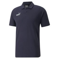 Koszulka Sportowa Polo Puma Teamfinal Casuals. Białe koszulki polo męskie Puma, s, bez wzorów, sportowe, bez ramiączek. Za 191.30 zł.