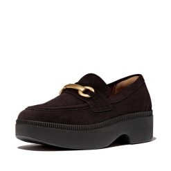 Damskie mokasyny FitFlop F-Luma. Brązowe mokasyny damskie FIT FLOP, z materiału, eleganckie. Za 740.00 zł.