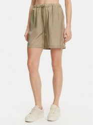 Marella Szorty materiałowe Borbona 2513141025 Zielony Relaxed Fit. Zielone szorty damskie Marella, bez wzorów, z jedwabiu. Za 399.99 zł.