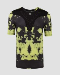 Koszulka męska X-Bionic Corefusion Run Shirt Ss Tie Dye Electric Energy Y015. Czarne koszulki sportowe męskie X Bionic, l, bez wzorów, bez kołnierzyka, bez ramiączek, do biegania. Za 519.99 zł.