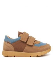 Mrugała Sneakersy Coco 3211/5-26 Brązowy. Brązowe buty sportowe chłopięce Mrugała, bez wzorów, ze skóry, bez zapięcia. Za 239.99 zł.