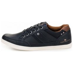 Tom Tailor Tenisówki Męskie 45 Czarny. Czarne trampki męskie Tom Tailor, ze skóry. Za 216.00 zł.
