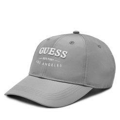 Czapka z daszkiem Guess. Szare czapki i kapelusze męskie Guess, z aplikacjami. Za 89.99 zł.