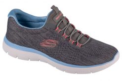 Buty do chodzenia damskie Skechers 150113GYMT. Szare obuwie sportowe damskie Skechers, bez wzorów, z jeansu, trekkingowe. Za 219.99 zł.