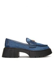 Coach Loafersy Leah CAR48 Niebieski. Niebieskie mokasyny damskie Coach, z materiału. Za 839.99 zł.