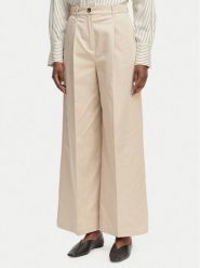 Marella Spodnie palazzo Aceri 2615131071 Beżowy Wide Leg. Brązowe spodnie materiałowe damskie Marella, bez wzorów, z bawełny. Za 539.99 zł.