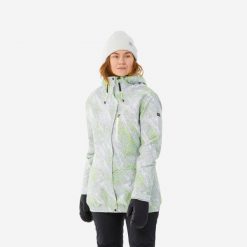 Kurtka snowboardowa damska Dreamscape SNB 100. Czerwone kurtki damskie DREAMSCAPE, l, bez wzorów, z materiału, bez kaptura, narciarskie. Za 299.99 zł.