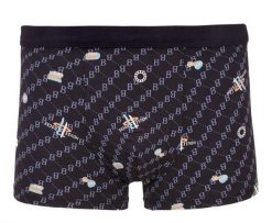 Bokserki Obcisłe, Fioletowe z Nadrukiem, Bawełniane, Majtki z Elastanem -ALTIES. Fioletowe bokserki męskie Alties, m, bez wzorów, z bawełny. Za 35.00 zł.