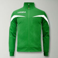 Kurtka Męska do Biegania Salvador Zielono-Biała. Białe kurtki męskie Legea, m, bez wzorów, z poliesteru, do biegania. Za 72.00 zł.