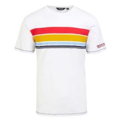 Męska Koszulka Rayonner. Białe koszulki sportowe męskie Regatta, m, bez wzorów, bez kołnierzyka, bez ramiączek, trekkingowe. Za 43.99 zł.