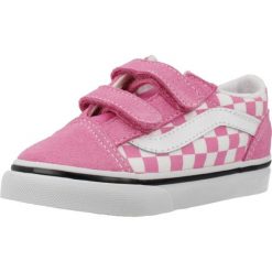 Buty VANS OLD SKOOL V Rose. Czerwone obuwie sportowe damskie Vans, bez wzorów, z materiału, na fitness i siłownię, Vans Old Skool. Za 174.99 zł.