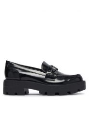 Guess Loafersy FLFYAA ELE14 Czarny. Czarne mokasyny damskie Guess, ze skóry. Za 544.99 zł.