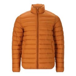 Kurtka puchowa Whistler Arubi. Brązowe kurtki męskie Whistler, bez wzorów, z puchu, trekkingowe. Za 233.50 zł.