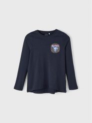 NAME IT Longsleeve Violet 13206643 Granatowy Loose Fit. Niebieskie t-shirty i topy dla dziewczynek Name it, bez wzorów, z bawełny, bez ramiączek. Za 44.99 zł.
