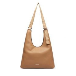 Torebka Calvin Klein. Brązowe torebki do ręki damskie Calvin Klein, bez wzorów, klasyczne, bez dodatków. Za 569.99 zł.