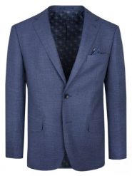 Taliowana Marynarka - Zapinana na Dwa Guziki - Victorio - Ciemnoniebieska. Niebieskie marynarki męskie Victorio, bez wzorów, z elastanu. Za 599.00 zł.