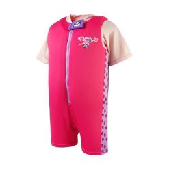 Strój kąpielowy dziecięcy Speedo Printed Float Suit. Czerwone stroje kąpielowe dla dziewczynek Speedo, bez wzorów. Za 139.99 zł.