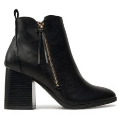 Botki Call It Spring. Czarne botki damskie Call it Spring, bez obcasa, na słupku, bez zapięcia. Za 269.99 zł.