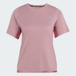Koszulka adi365Breeze Running. Fioletowe koszulki sportowe damskie Adidas, bez wzorów, bez kołnierzyka, bez ramiączek, do biegania, climacool (adidas). Za 179.00 zł.