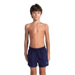 Szorty kąpielówki chłopięce spodenki kąpielowe na basen Arena Bywayx. Niebieskie szorty dla chłopców Arena, bez wzorów, sportowe. Za 79.99 zł.