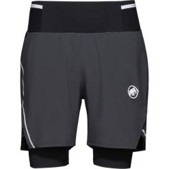 Spodenki do biegania męskie Mammut Aenergy TR 2 in 1 Shorts. Czarne krótkie spodenki sportowe męskie Mammut, m, bez wzorów, z włókna, do biegania. Za 577.20 zł.