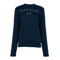 Bluza damska Nike Sportswear Phoenix Fleece. Niebieskie bluzy sportowe damskie Nike, bez wzorów, bez kaptura, na fitness i siłownię. Za 302.99 zł.