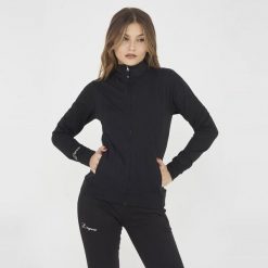 Męska Bluza Biegowa z Kapturem i Zamkiem Czarna. Czarne bluzy męskie Legea, m, bez wzorów, z bawełny, z kapturem, do biegania. Za 96.00 zł.