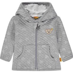 Bluza w kolorze szarym. Szare bluzy dla dziewczynek marki Steiff, z aplikacjami. W wyprzedaży za 115.95 zł.