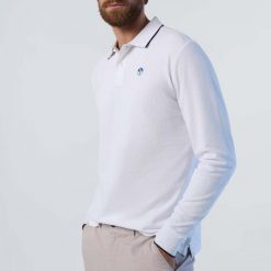 NORTH SAILS POLO LONG SLEEVE Biały. Białe koszulki polo męskie North Sails, m, bez wzorów, z tkaniny, bez ramiączek. Za 276.99 zł.