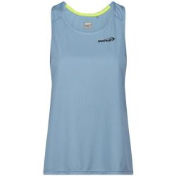Koszulka do biegania damska Inov-8 Performance Vest. Niebieskie koszulki sportowe damskie Inov-8, bez wzorów, bez kołnierzyka. Za 74.99 zł.
