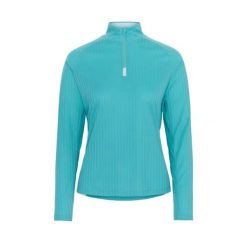 Damski sweter 1/2 zip Kari Traa Leah. Niebieskie swetry damskie Kari Traa, bez wzorów, sportowe, bez kołnierzyka, bez ramiączek, bez kaptura. Za 346.50 zł.