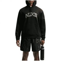 Bluza treningowa męska Nike IM3603010BLACKWHITE. Czarne bluzy męskie Nike, l, bez wzorów, z kapturem, trekkingowe. Za 435.00 zł.