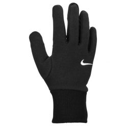 Rękawice damskie Nike LG Phoenix Fleece. Czarne rękawiczki damskie Nike, bez wzorów, sportowe. Za 180.00 zł.