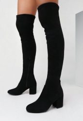 Czarne Kozaki Plumpton. Czarne kozaki damskie Born2be, bez obcasa, na obcasie. Za 169.99 zł.