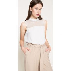 Only - Top. Szare topy damskie Only, z bawełny, z okrągłym kołnierzem, bez rękawów. W wyprzedaży za 49.90 zł.