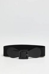 Szeroki pasek czarny. Czarne paski damskie MOODO, bez wzorów, z gumy. Za 44.99 zł.