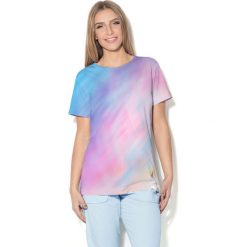 Colour Pleasure Koszulka CP-030 75 błękitno-liliowa r. XL/XXL. Bluzki damskie marki Colour Pleasure. Za 70.35 zł.