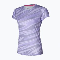 Koszulka do biegania damska Mizuno Impulse Core Graphic Tee. Fioletowe t-shirty damskie Mizuno, xs, bez wzorów, ze skóry, klasyczne, bez kołnierzyka. Za 52.99 zł.