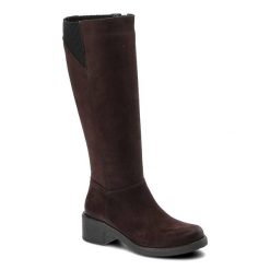 Bordowe Kozaki Gamis Wygodne Buty Damskie Na Zimę. Czerwone kozaki damskie GAMIS, z nubiku, bez obcasa, na obcasie. Za 329.00 zł.