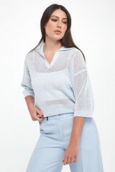 Sweter damski z kołnierzem polo PESERICO. Swetry damskie Peserico, bez wzorów, bez kołnierzyka, bez ramiączek, bez kaptura. Za 2,089.00 zł.