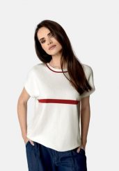 Bluzka z rękawem kimono TM-ONDA. Czarne koszulki sportowe damskie Volcano, m, bez wzorów, z dzianiny, bez kołnierzyka, bez ramiączek. Za 99.99 zł.