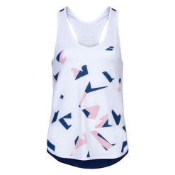 Koszulka tenisowa dla dzieci Babolat Compete Tank Top Girl. Białe t-shirty i topy dla dziewczynek BABOLAT, bez wzorów, z materiału, bez ramiączek. Za 139.99 zł.